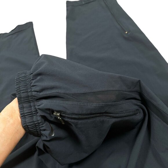 Vintage Nike‎ Lightweight Pants Men's Sz XL Black Track Zip Pockets Y2K Unlined - Picture 5 of 10